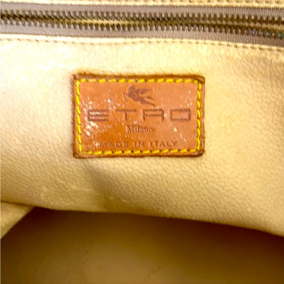 Etro Signature Paisley Leather Alma style Tote bag - Picture 5 of 6